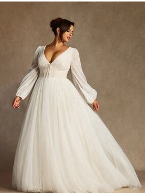 azazie long sleeve wedding dress Azazie Lilith Wedding Dress